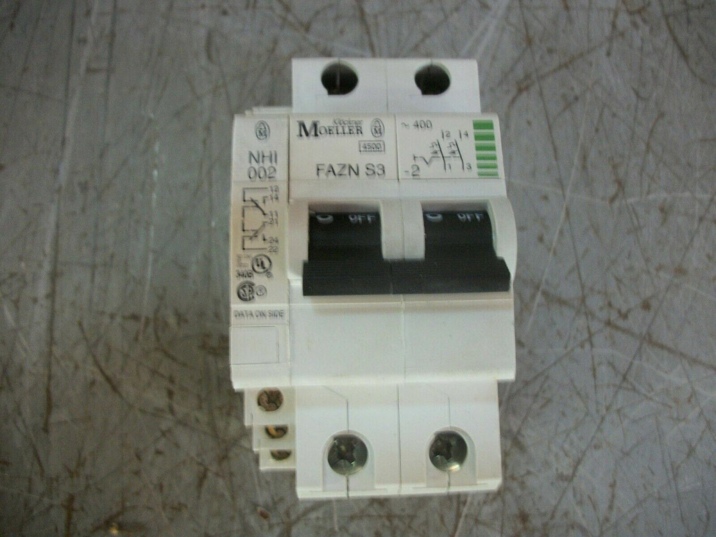 KLOCKNER-MOELLER MINI CIRCUIT BREAKER FAZN S3 3AMP 400VOLT 2POLE