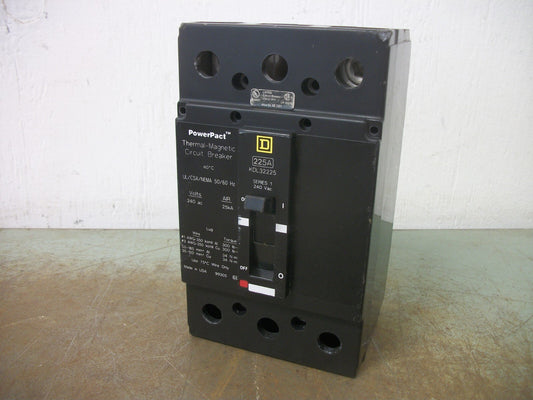 SQUARE D POWERPACT KDL CIRCUIT BREAKER KDL32225 225AMP 240VOLT 3POLE