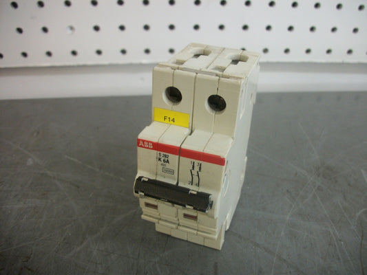 ABB MINI CIRCUIT BREAKER S282K6A 6AMP 480VOLT 2POLE