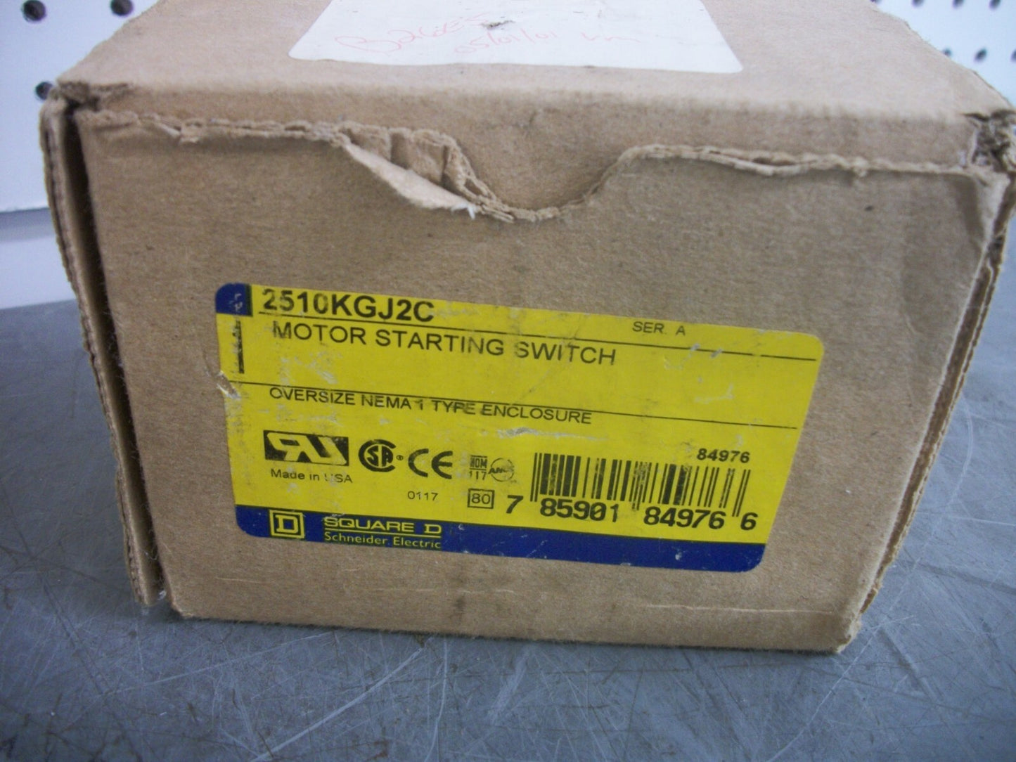 SQUARE D MANUAL MOTOR STARTING TOGGLE SWITCH 2510KGJ2C NIB