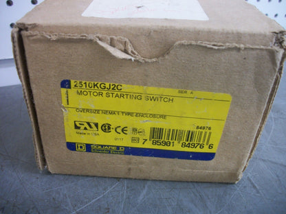 SQUARE D MANUAL MOTOR STARTING TOGGLE SWITCH 2510KGJ2C NIB