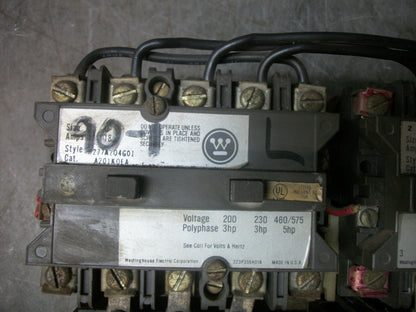 WESTINGHOUSE SIZE 0 TWO SPEED MOTOR STARTER A201K0EA A200M0CACM 120VCOIL