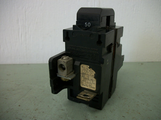 SIEMENS PUSHMATIC CIRCUIT BREAKER P250 50AMP 240VOLT 2POLE CHIPPED