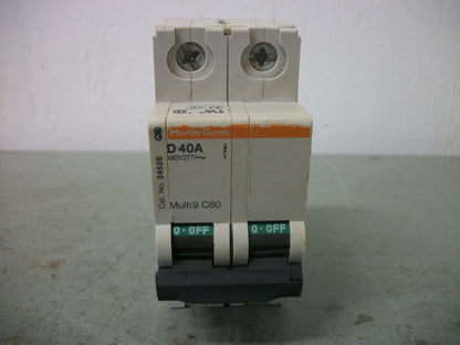 MERLIN GERIN MULTI9 C60 MOTOR CIRCUIT BREAKER MG24528 40AMP 480VOLT 2POLE