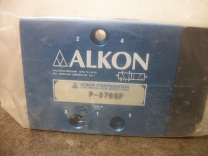 ALKON 4-WAY 5-PORT 1/4" PNEUMATIC VALVE P-070SP NEW