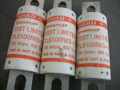 GOULD SHAWMUT LOT OF 3 TEST LIMITER FUSES TLS100RK5-100 100AMP 600VOLT