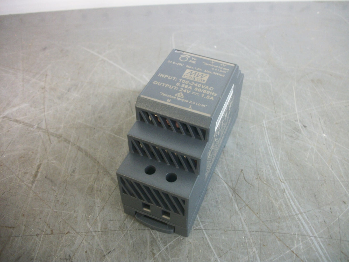 MEAN WELL DIN RAIL POWER SUPPLY HDR-30-24 24VDC 1.5AMP NOB