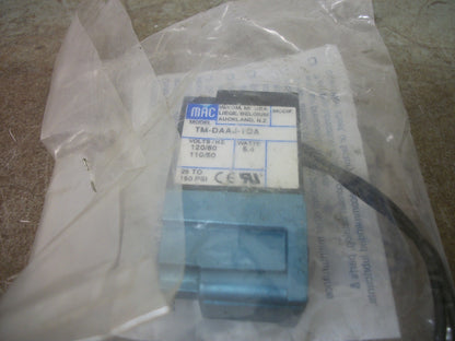 MAC SOLENOID VALVE TM-DAAJ-1DA 120VCOIL 5.4WATT 25-150PSI NEW