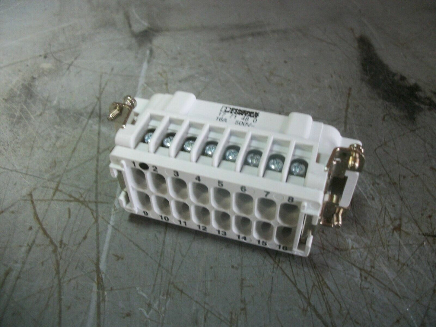 PHOENIX CONTACT 16-PIN CONNECTOR 17 71 48 0 16AMP 600VOLT NOB