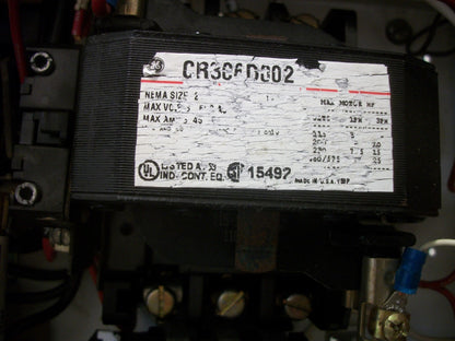 GE MCC BUCKET SIZE 2 CR306D002 120VCOIL 30AMP FUSIBLE