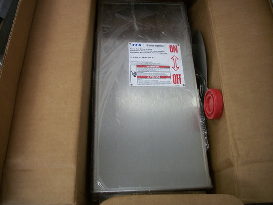 CUTLER-HAMMER DISCONNECT SS TYPE 4,4X DH321FWK 30AMP 240VOLT 3POLE FUSIBLE NIB