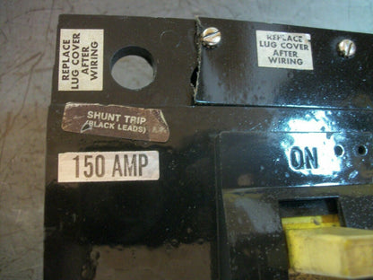 SQUARE D IKL CIRCUIT BREAKER IKL34150 IKL341501021 150AMP 480VOLT 3POLE W/SHUNT