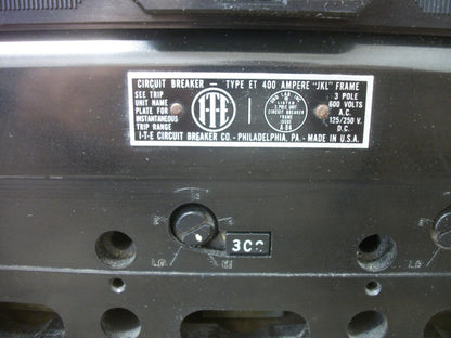 SIEMENS ITE ET JKL CIRCUIT BREAKER JKL3400F 400AMP 600VOLT 3POLE W/300A TRIP