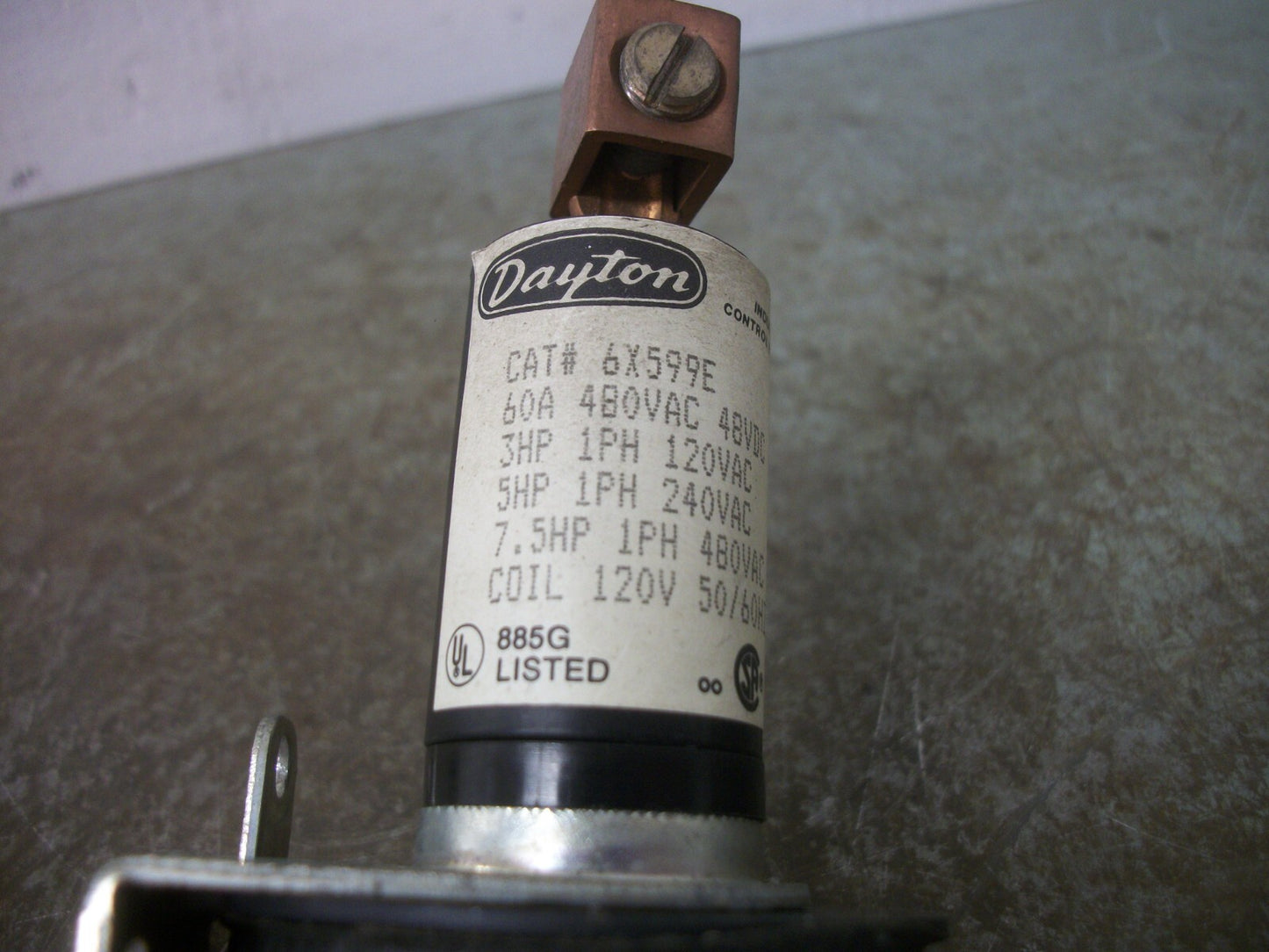 DAYTON INDUSTRIAL CONTROL RELAY 6X559E 120VCOIL 60AMP 480VOLT