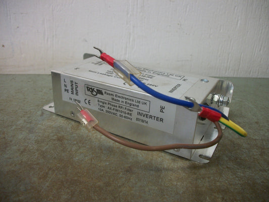 RASMI ELECTRONICS SINGLE PHASE RFI FILTER AX-FIM1010-RE 10AMP 250VOLT