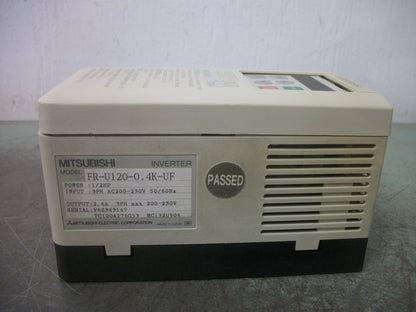 MITSUBISHI FREQROL-U100 1.5HP INVERTER DRIVE FR-U120-0.4K-UF 230VOLT 3PH 2.4AMP