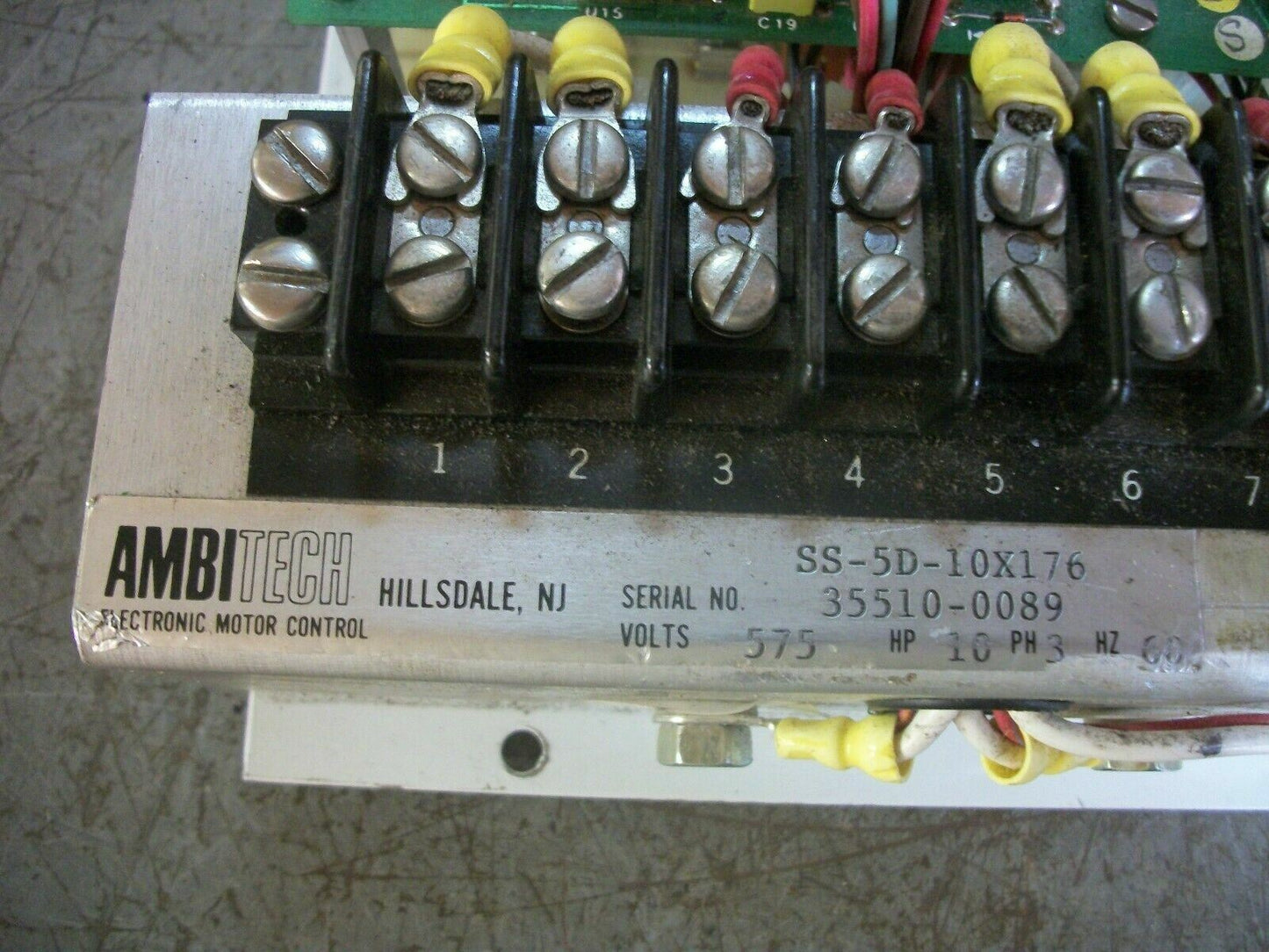 AMBITECH ELECTRONIC MOTOR CONTROL BREAK SS-5D-10X176 575VOLT 3PH 10HP