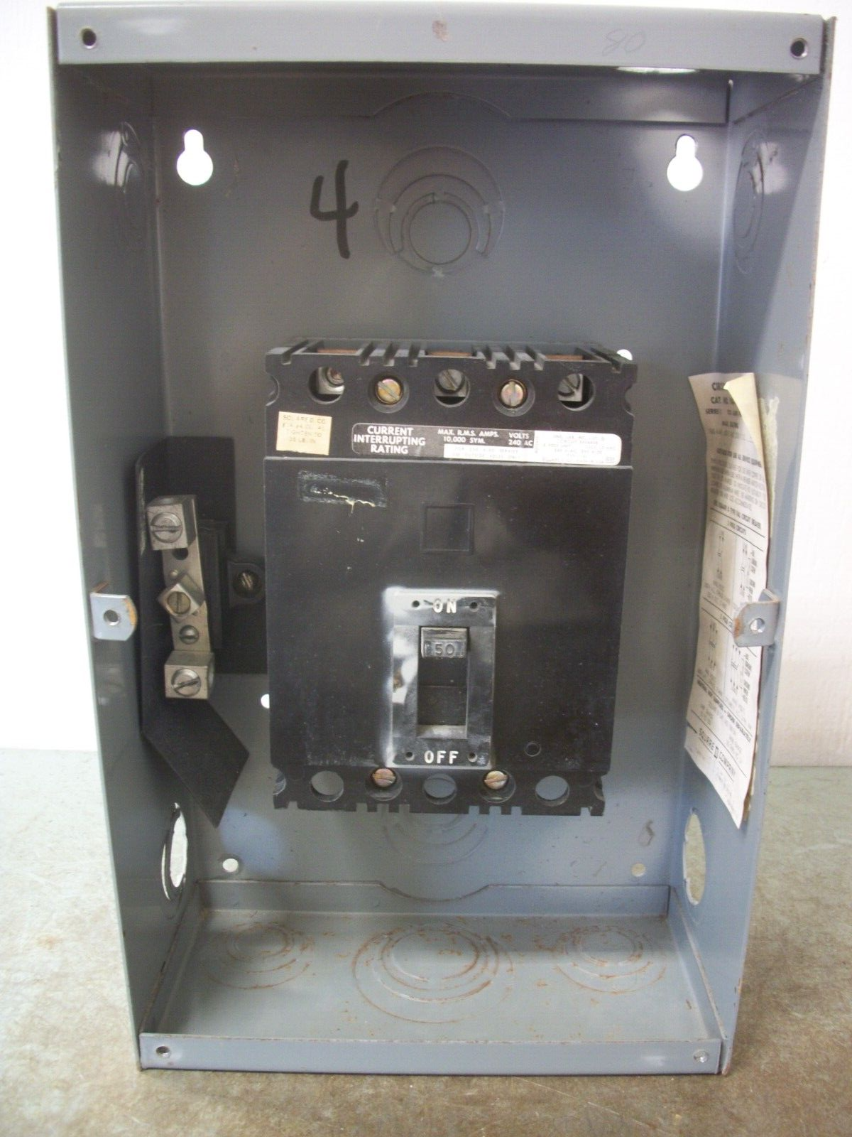 SQUARE D FA100S ENCL CIRCUIT BREAKER FAL32050 50AMP 240VOLT 3POLE REFURB