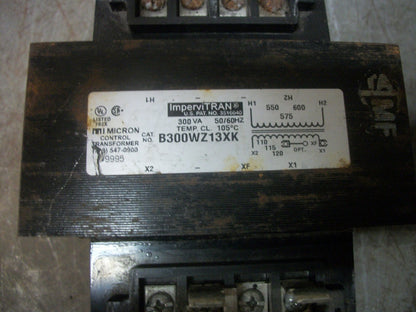 MICRON IMPERVITRAN 300VA 1PH TRANSFORMER B300WZ13XK HV 550X600 LV 110/120