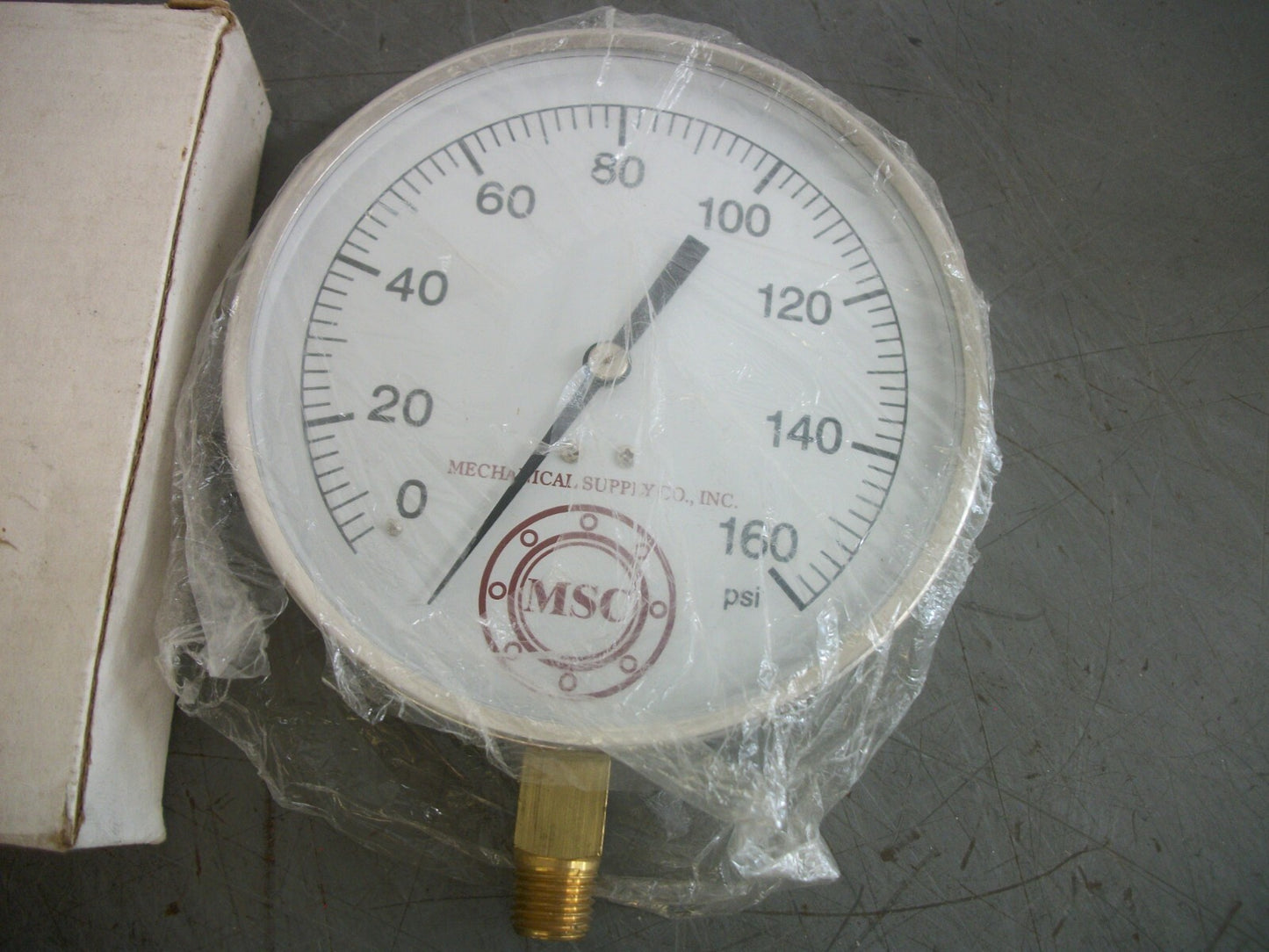 MSC PNEUMATIC PRESSURE GAUGE MEC500-2 0-160PSI NIB