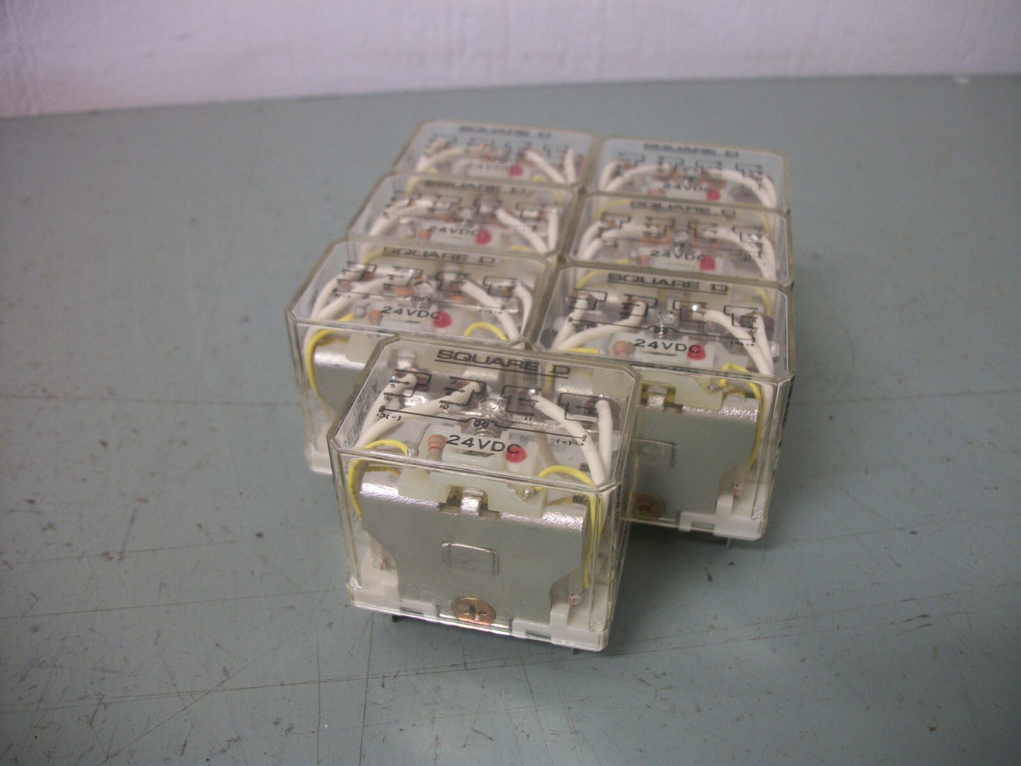 SQUARE D LOT OF 7 4PDT RELAYS 8501RSD44P14V53 24VDC 10AMP