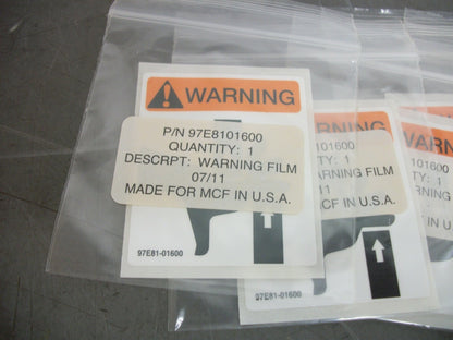 CAT LOT OF 5 WARNING DECALS 97E8101600 NEW