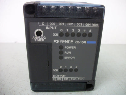 KEYENCE 5-CHANNEL ANALOG TIMER MODULE KX-10R W/POWER SUPPLY KX-U1 24VDC