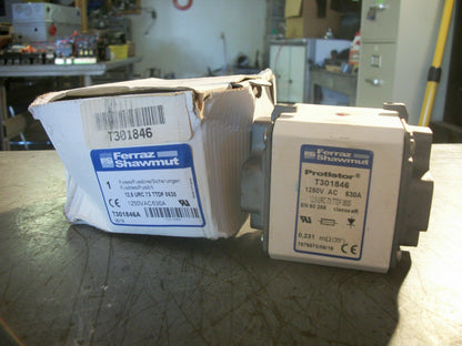 FERRAZ-SHAWMUT PROTISTOR FUSE T301846A 630AMP 1250VA NIB