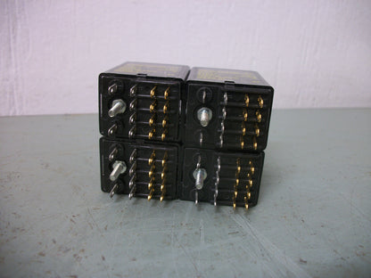 SQUARE D LOT OF 4 SERIES A 4PDT MINI GP RELAYS 8501RS24V20 120VCOIL 3AMP