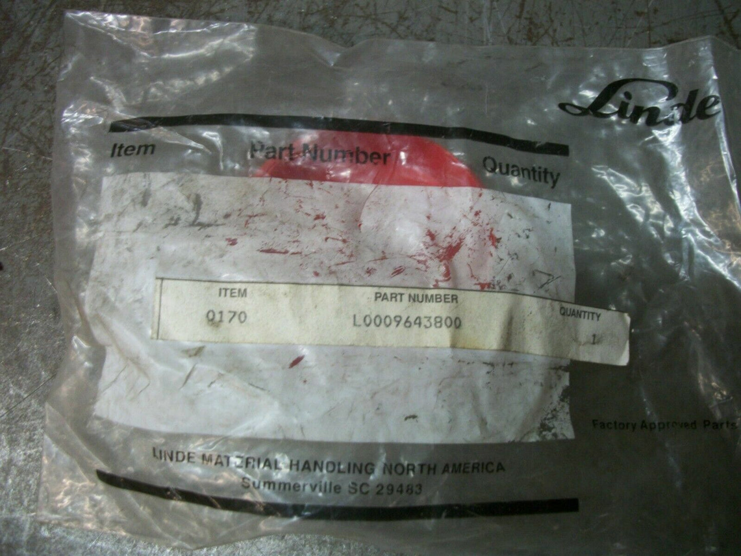 LINDE RED MUSHROOM CAP L0009643800 NEW