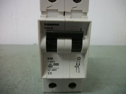 SIEMENS MOTOR CIRCUIT BREAKER 5SX22D16 16AMP 400VOLT 2POLE