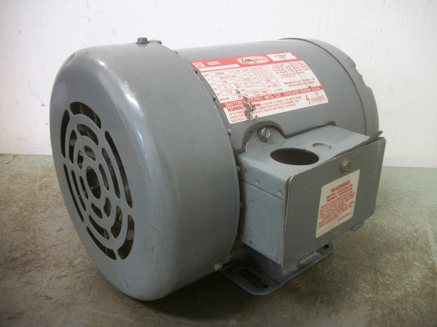 DAYTON 3/4HP F56 TEFC AC MOTOR 2N866Q 460VOLT 3PH 1425RPM
