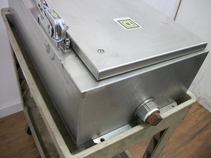 SQUARE D DISCONNECTOR/BREAKER SS ENCLOSURE ONLY TYPE 4,4X 30AMP 600VOLT