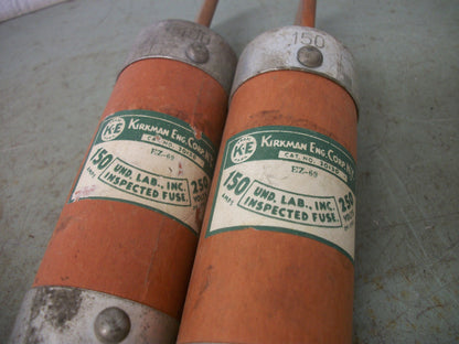 KIRKMAN ENERGY LOT OF 2 EZ-69 FUSES 20150 150AMP 250VOLT
