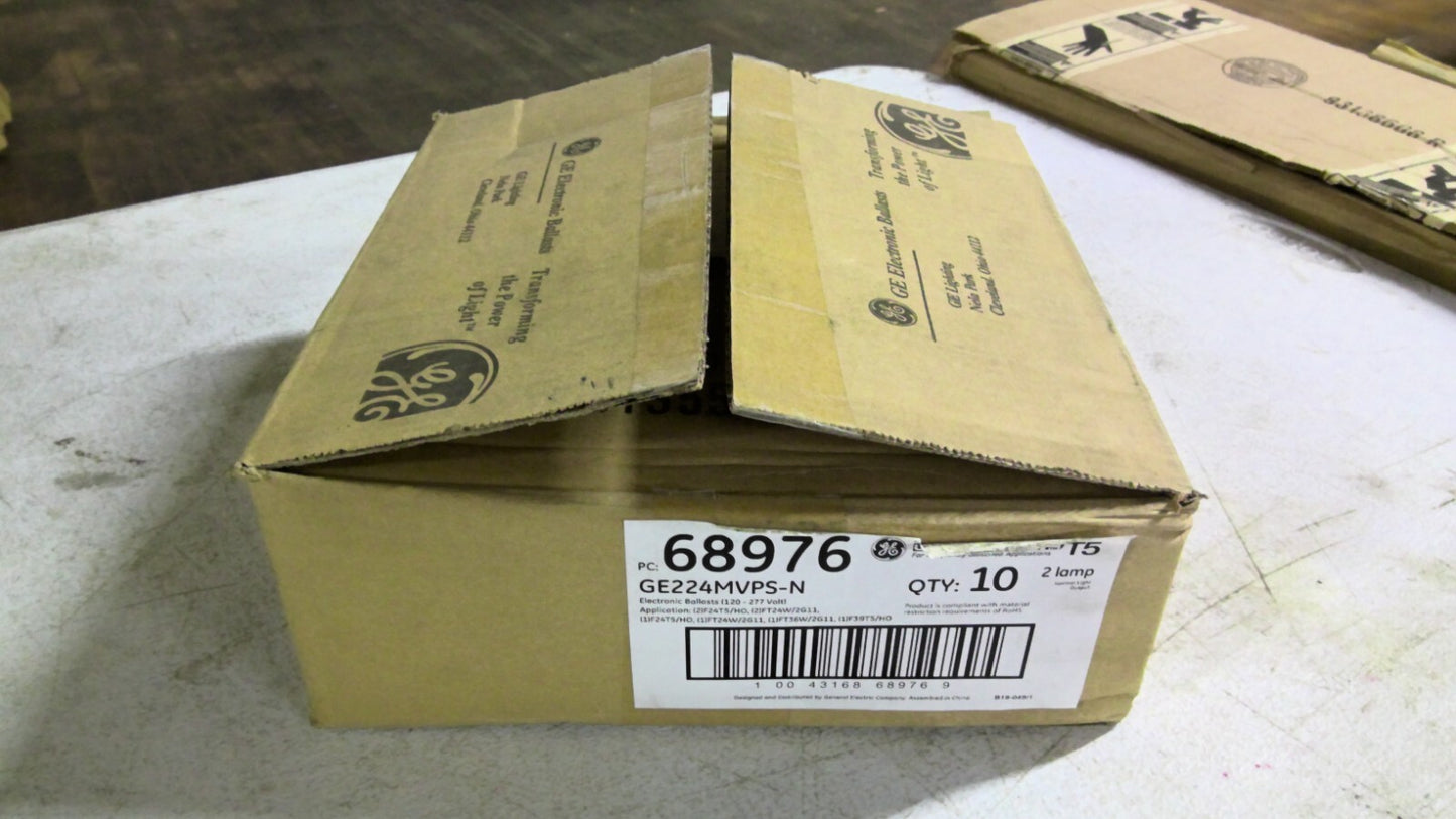 GE 68976 BOX OF 10 ULTRASTART T5 ELECTRONIC BALLASTS GE224MVPS-N NIB