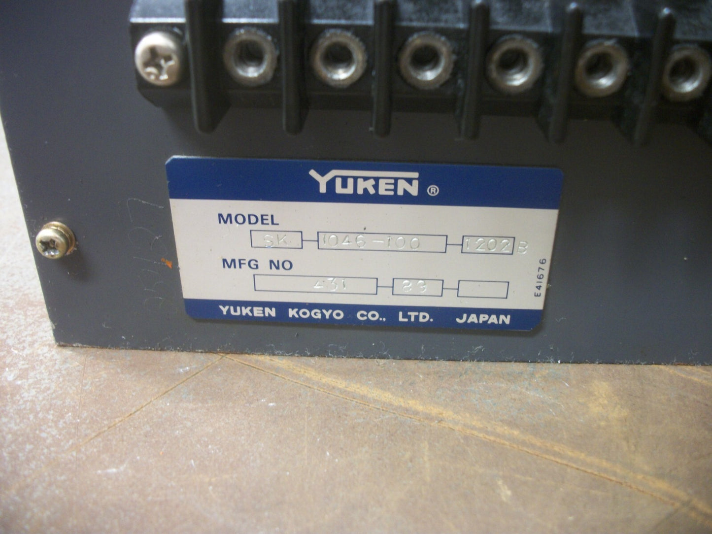 YUKEN KOGYO INJECTION CONTROLLER SK-1046-100-1202B