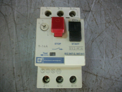 TELEMECANIQUE MOTOR CIRCUIT BREAKER GV2M16 9-14AMP