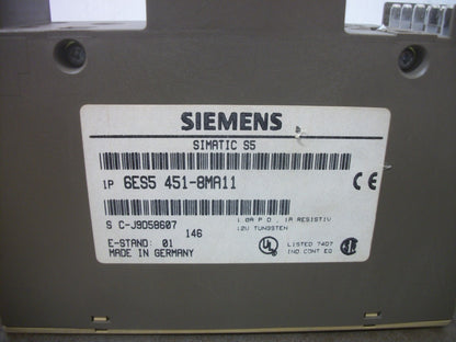 SIEMENS SIMATIC S5 DIGITAL OUTPUT MODULE 6ES5451-8MA11