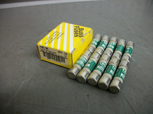 BUSSMANN BOX OF 10 TRON FUSES FNQ30 30AMP 500VOLT NIB