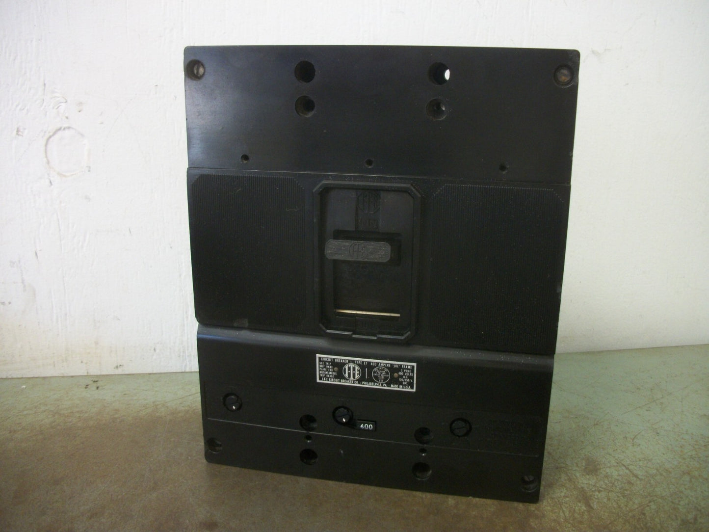 SIEMENS ITE ET JKL CIRCUIT BREAKER JKL3400F 400AMP 600VOLT 3POLE W/400A TRIP