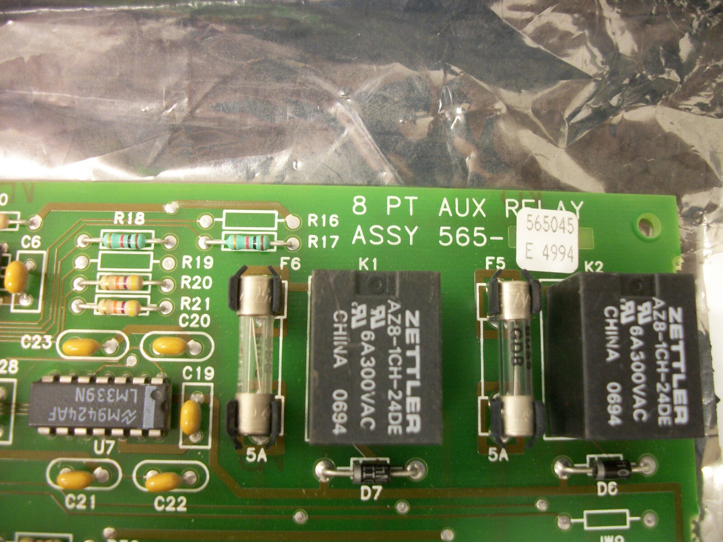 SIMPLEX TYCO 4100 8-POINT AUX RELAY CIRCUIT BOARD 565-045 REV E