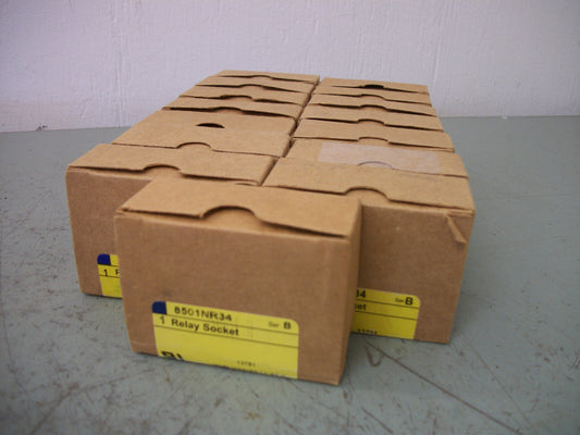 SQUARE D LOT OF 15 SERIES B 14-PIN RELAY SOCKET BASE 8501NR34 10AMP 300VOLT NIB
