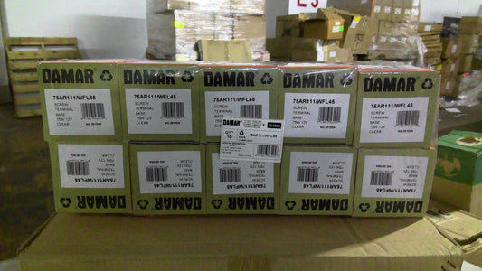 DAMAR 26100A LOT OF 10 AR111 CLEAR WIDE 75AR111/WFL45 FLOOD QUARTZ BULBS