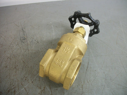 BOSHART BII 1-1/2" BRONZE NO LEAD GATE VALVE 200WOG 0818-15NL NOB