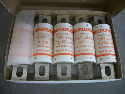 GOULD SHAWMUT BOX OF 5 TEST LIMITER FUSES TL100J-100 100AMP 600VOLT NIB