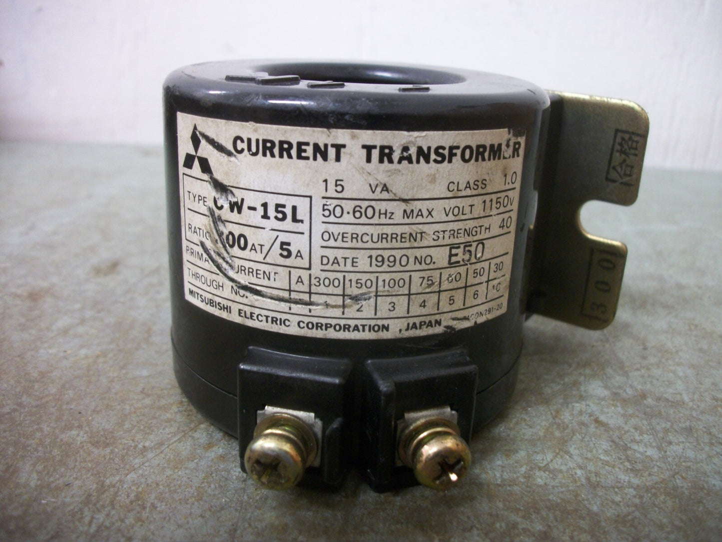 MITSUBISHI 15VA 200:5 CURRENT TRANSFORMER CW-15L