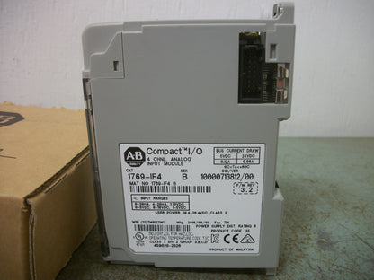 ALLEN-BRADLEY COMPACT I/O 4 CHNL ANALOG CURRENT/VOLT INPUT MODULE 1769-IF4 NIB