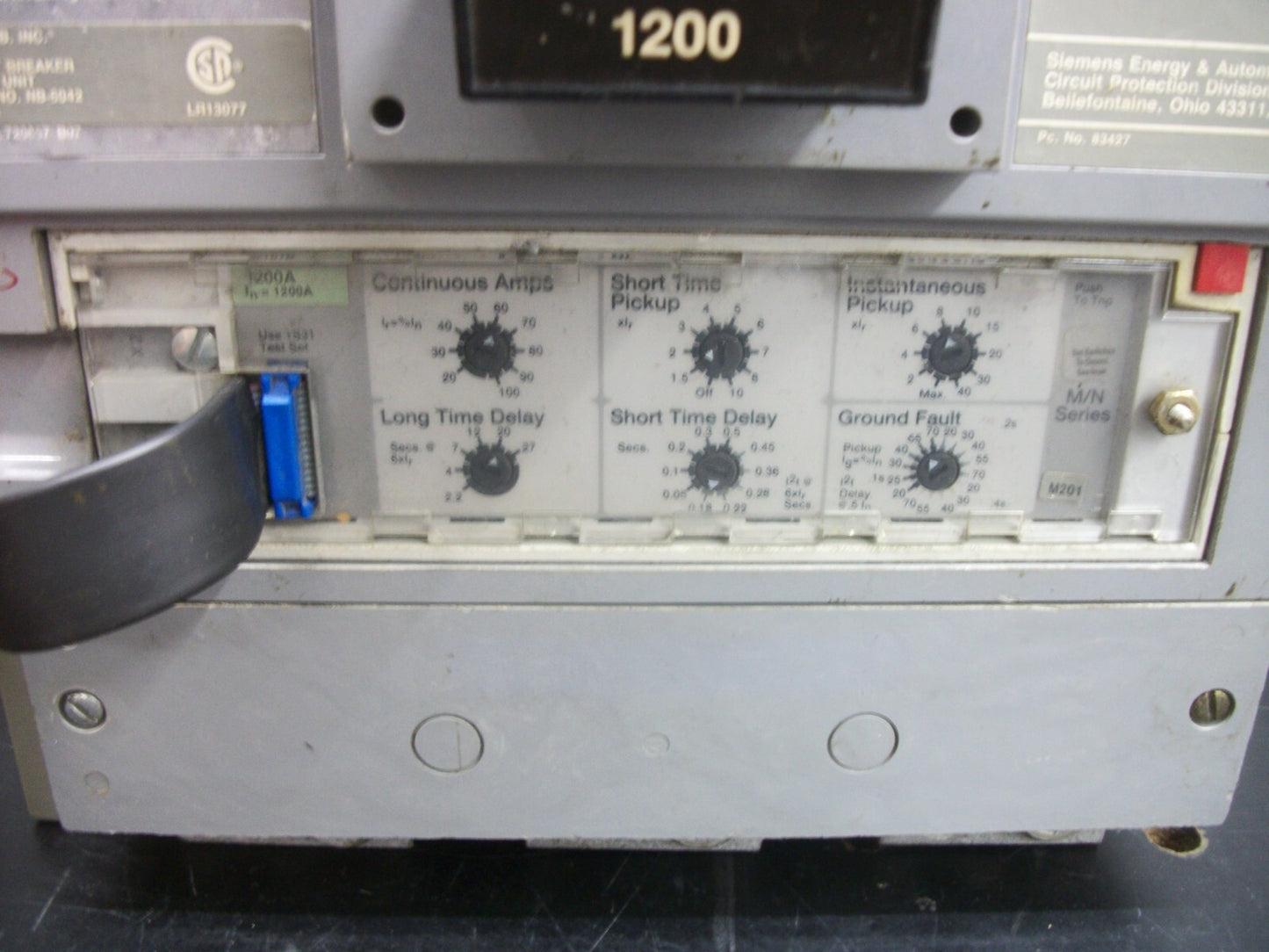 SIEMENS SENTRON SCND6 CIRCUIT BREAKER SCND69120ANGT 1200AMP 600VOLT 3POLE