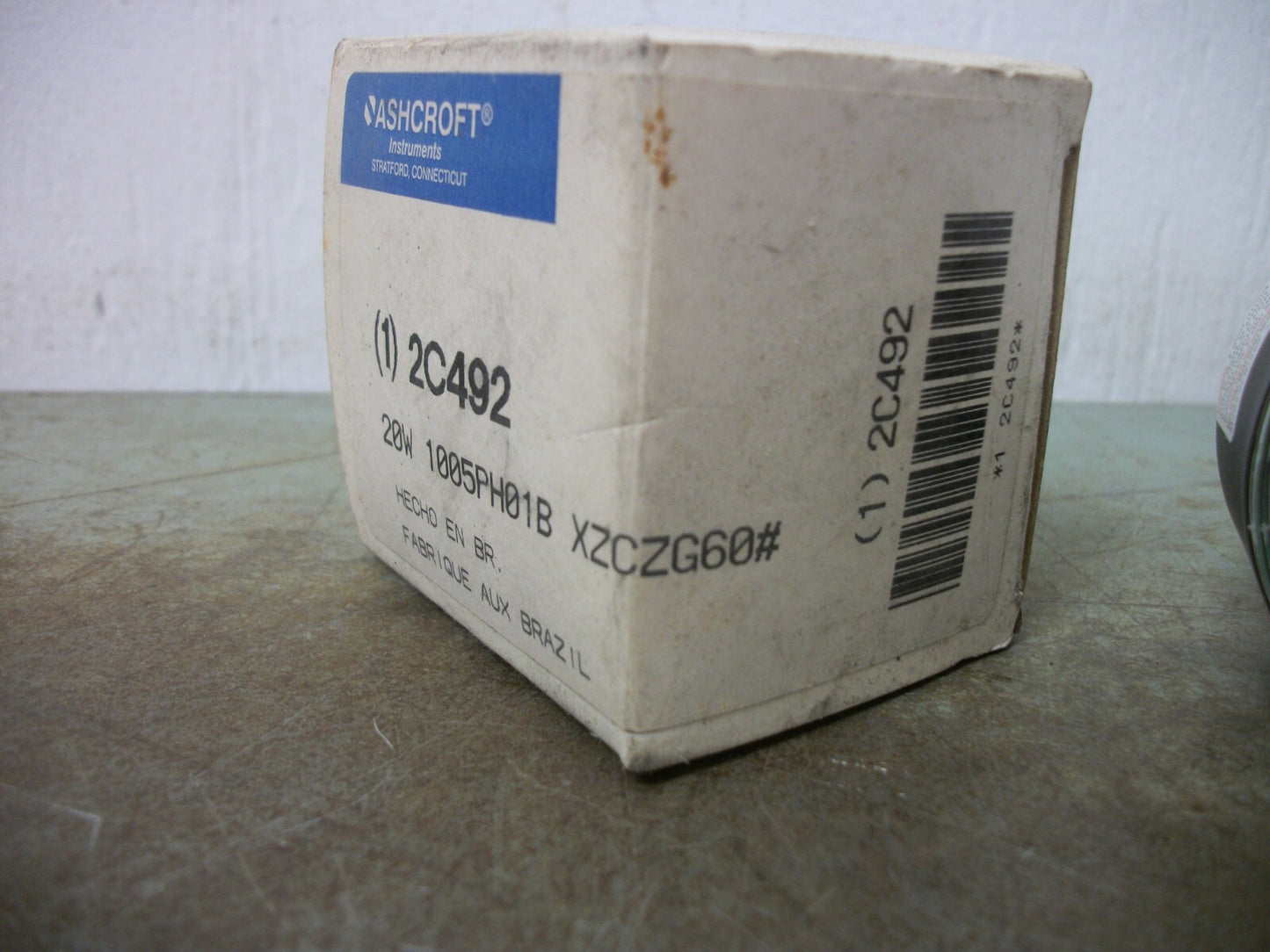 ASHCROFT 2C492 PNEUMATIC PRESSURE GAUGE 20W1005PH01B 0-60PSI NIB