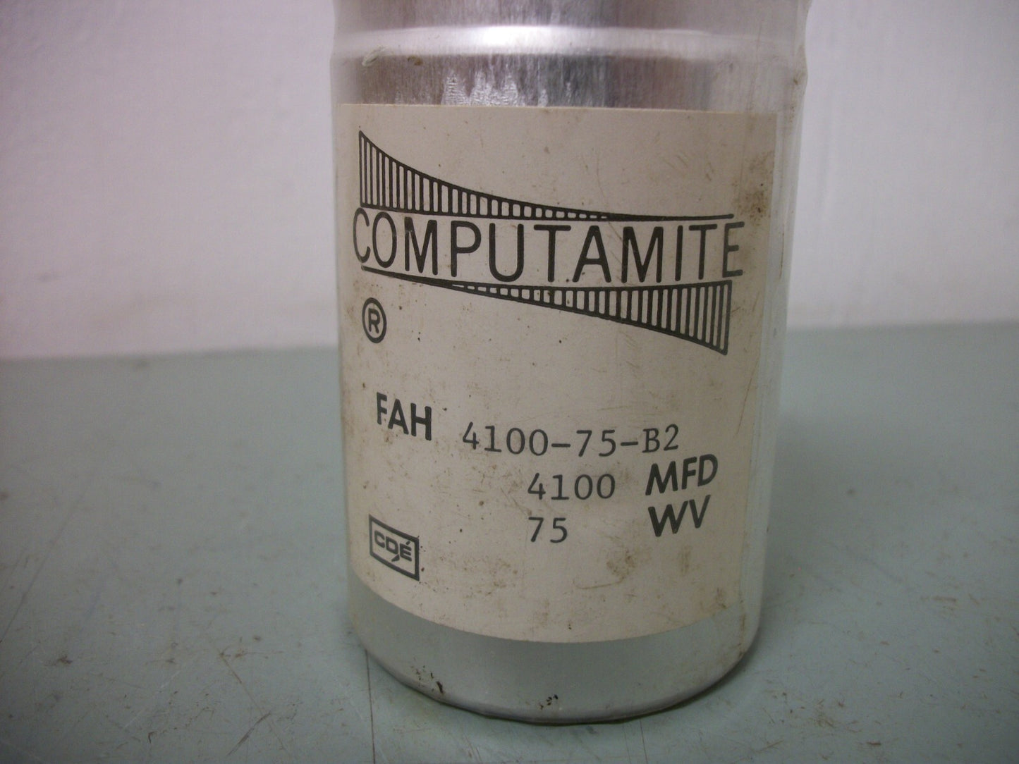 COMPUTAMITE 4100MFD CAPACITOR FAH 4100-75-B2 75VDC